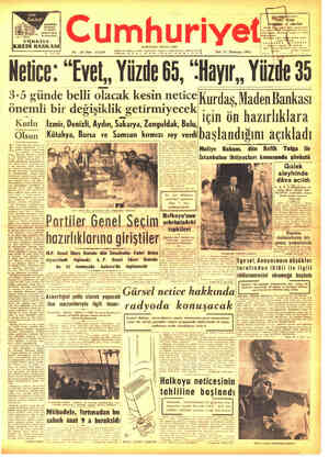 Cumhuriyet sayfa 1