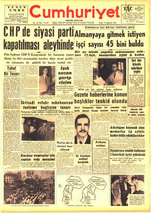 Cumhuriyet sayfa 1