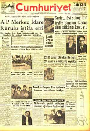 Cumhuriyet sayfa 1