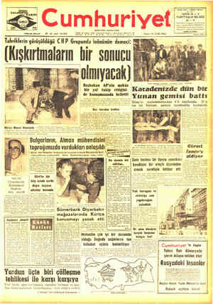 Cumhuriyet sayfa 1