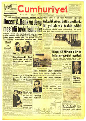 Cumhuriyet sayfa 1