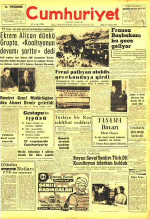 Cumhuriyet sayfa 1