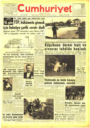 Cumhuriyet sayfa 1
