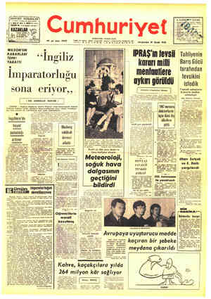  <S ROMAN KİTAPLIĞINIZA YENİ BİR D, ŞAHESER ROMANLAR < Cumhuriyet KURUCUSU: YUNUS NADİ 44. yıl sayı 15615 Telgrat ve mektup —