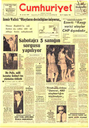 Cumhuriyet sayfa 1