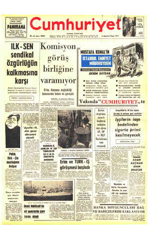  Cumhuriyetl Kurucusu: YUNUS NADİ 48. yıl, sayı: 16885 — ZAEALR aa GörelE ÇŞRDREN Mazi Ça Koti Dan LAŞ —— 8 Ağustos Pazar 1971