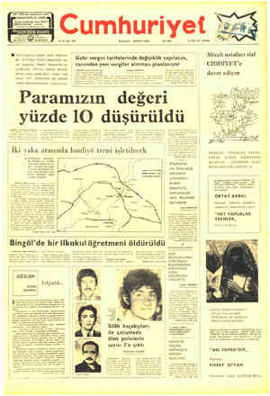  1977-1978 Bir öğretim yılı süreli İNİVERSİTEYE GİRİŞ- # Lise veDengi Son Sıt rencilerin i Cumhuriyet : S4. Yik: SAYI: 19001