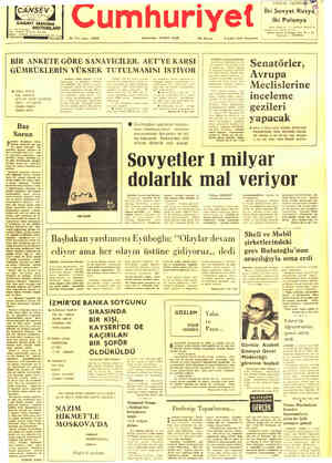  SANAYİ MAKİNA v ea simau, MOTORLARI Te 270647 -267572 267352 Sutanen et Sok ha * Adren CaçaoçmAsı 84. Yıl; Sayı: 19229...