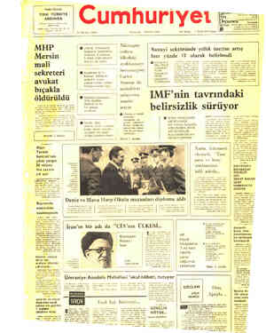 Cumhuriyet sayfa 1