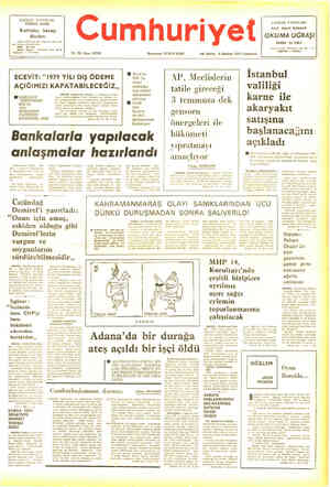 Cumhuriyet sayfa 1