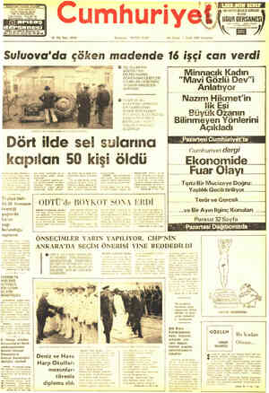  | Cumhu 56. Yıl; Sayı: 19791 Kurucusu - YUNUS NADİ riy ÜNİYERSİTE HAZIRLIK KURSLARI 10 Eylül UĞUR DERSANESİ MASAN KARTAL —