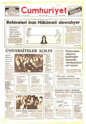  DEHSANESİ LSE SÖON BEKLEMELİLER 10-17 kasım Laleli Gençtürk Cad. No 12 Tel 22 66 41 8-15 kasım 5I, Yıl; Sayı: 20213 Kurucusu: