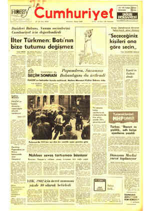  HeRBY Lütten teklif mektubumuzu isteyiniz Teletoni 75B464 — 7807 85 58. Yıl; S: 20550 Kurucusu : Yunus NADİ Ğumhuriyet 10 TL.