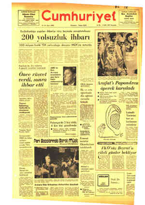  59. Yıl: Sayı: 20863 Cuhuriyet Kurucusu: Yunus NÂDİ NADİR NADİ EDERİ: OLİRA irleme Adreri, Türhocağı Casi. 201 CAĞALOĞLU —