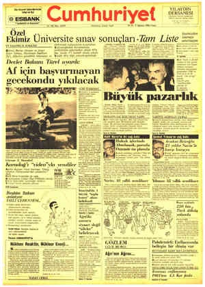  GL. Yıl; Sayı: umhuriyet : F . YILAYDIN DERSANESİ Üniversite hazırlık kurstarının 1984/85 kayıtları devam erliyor wN...