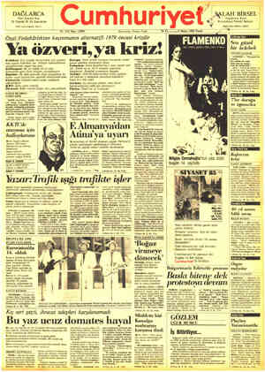 Cumhuriyet sayfa 1