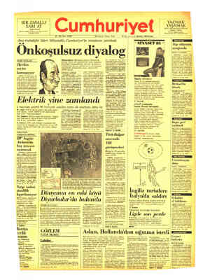 Cumhuriyet sayfa 1