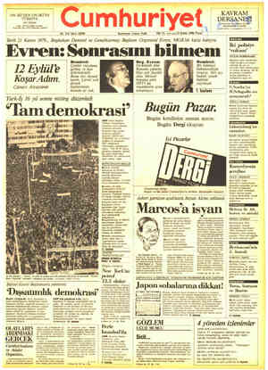 Cumhuriyet sayfa 1