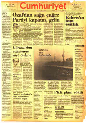 Cumhuriyet sayfa 1