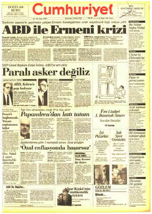 Cumhuriyet sayfa 1