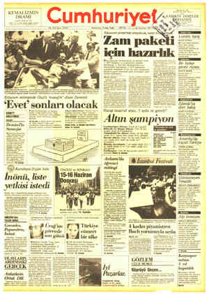 Cumhuriyet sayfa 1