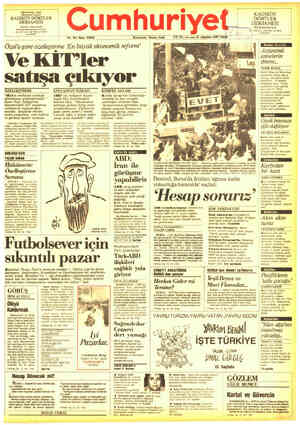 Cumhuriyet sayfa 1