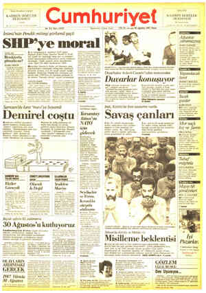 Cumhuriyet sayfa 1