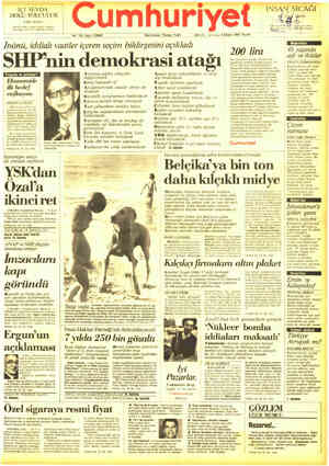 Cumhuriyet sayfa 1