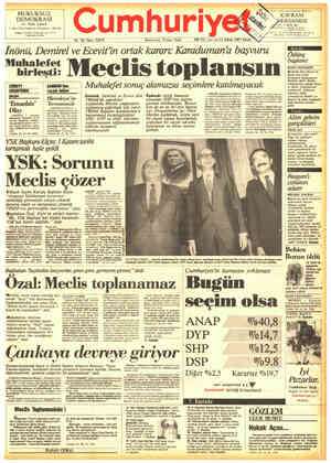 Cumhuriyet sayfa 1