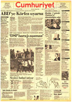 Cumhuriyet sayfa 1
