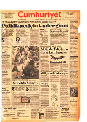 Cumhuriyet sayfa 1
