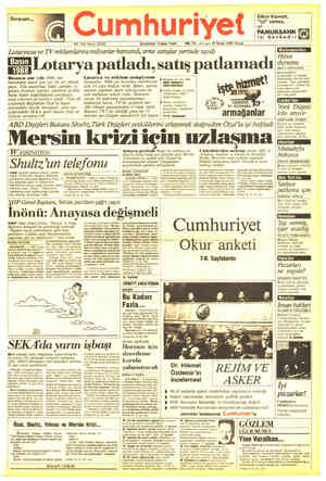 Cumhuriyet sayfa 1