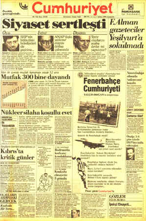 Cumhuriyet sayfa 1