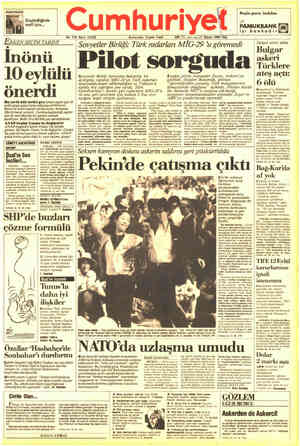  Peşin para imkânı. PAMUKBANK iyi bankadır 66. Yıl; 258 Kurucusu: Yunus Nadi 600 TL. xo san 23 Mayıs 1989 Salı ÜERKEN SEÇİM
