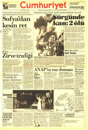Cumhuriyet sayfa 1