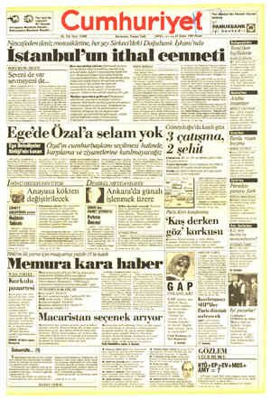 Cumhuriyet sayfa 1