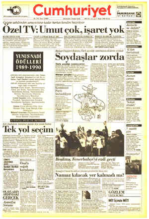  '———__—î ECÜ-Eurapean Curreney Unit Avrupara... Cumhurıyet — 600 TL. x sanib 7 Ocak 1990 Pa: Türk Bankacılık Sistemi'ne...