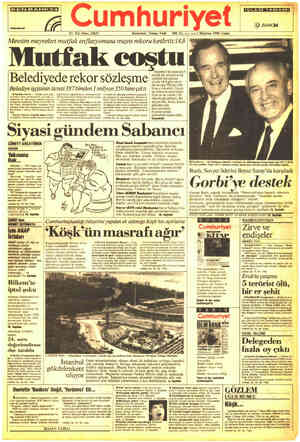 Cumhuriyet sayfa 1
