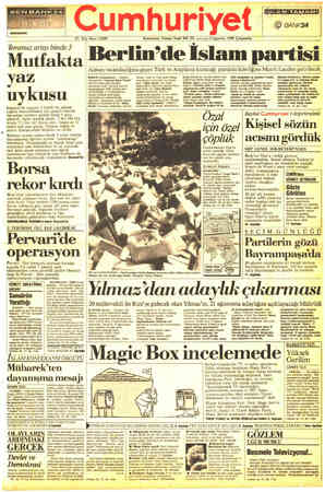 Cumhuriyet sayfa 1