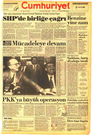 Cumhuriyet sayfa 1