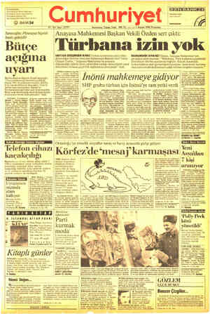 Cumhuriyet sayfa 1