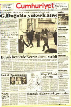 Cumhuriyet sayfa 1