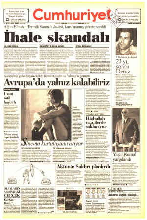 Cumhuriyet sayfa 1