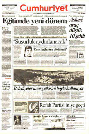 Cumhuriyet sayfa 1