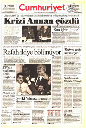  SeEz Cumhuriyet 74. YIL SAYI: 26438/ 125000 TL KDU içinde) KURUCUSU: YUNUS NADİ (1924-1945) BAŞYAZAR: NADİR NADİ (1945-1991)