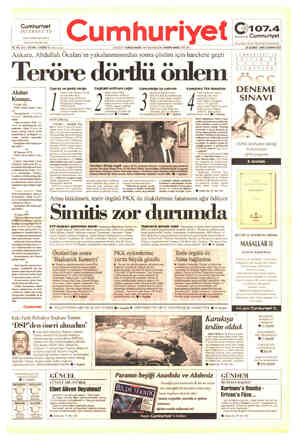  Cumhuriye( INTERNET'TE vavw.cuMhUuriyet com.tr Wrww Cumhuriyet.com 75. YIL SAYI: 26798 / 175000 TL xDV içinde) Cumhurıyet —
