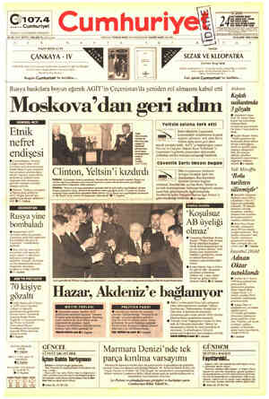  Oh107.4 saovo Cumhuriyet İSTANBUL VE ÇEVRESİNDE YAYINDAYIZ. | 75. YIL SAYI: 27071 / 250.000 TL (KOY içinde) H E R H A E * A 1