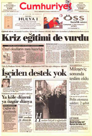  DÜNYA V Erol Manisalı € SÖZ UÇLARI YAZI BURÇLARI Feridun Andaç (€ öi YIL SAYI: 27571 / 350.000 TL. KURUCUSU: YUNUS NADİ...