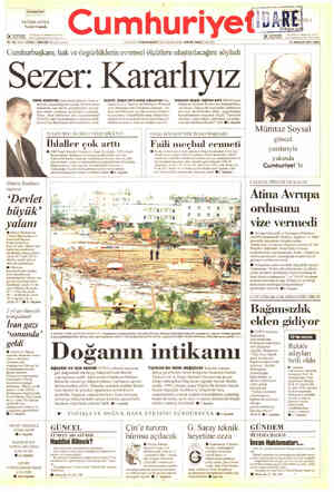  €e Szzilema ei Cağtağle haT üD SA B 78. YIL SAYI: 27824 / 500.000 TLL (xDV içinde — KURUCUSU: YUNUS.NADİ (1924-1945)...