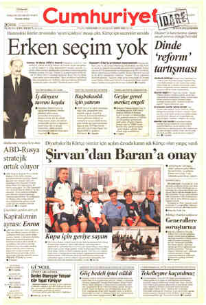  TÜRKLER MEZARLIĞI YEMEN Mustafa Balbay Mi Fi '! D KADn» | - Cumhuriyet,; geğzn G B A eeet 79. YIL SAYI: 27986 / 500.000 TL